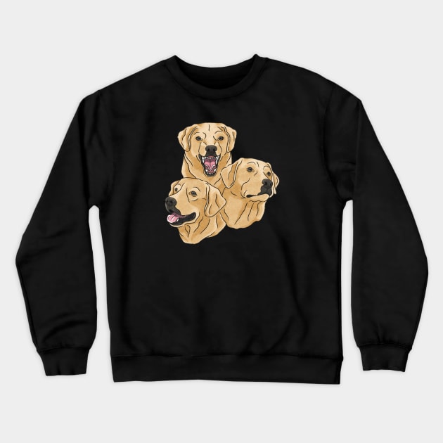 Labrador Retriever Heads Crewneck Sweatshirt by ImaginativeWild